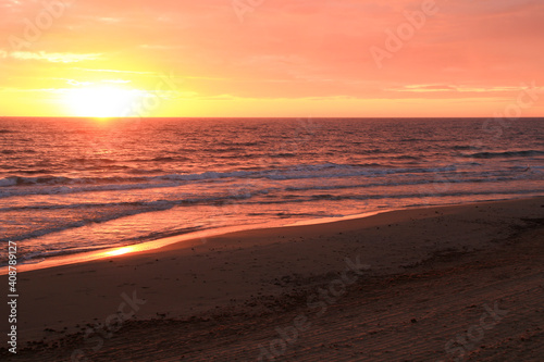 Sunrise on the beach in Arenales del Sol  Alicante