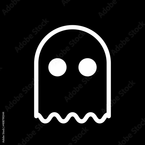 Phantom, anonym, inkognito - Icon, Symbol, Piktogramm, grafisches Element - Vektor - Hintergrund - schwarz weiß 