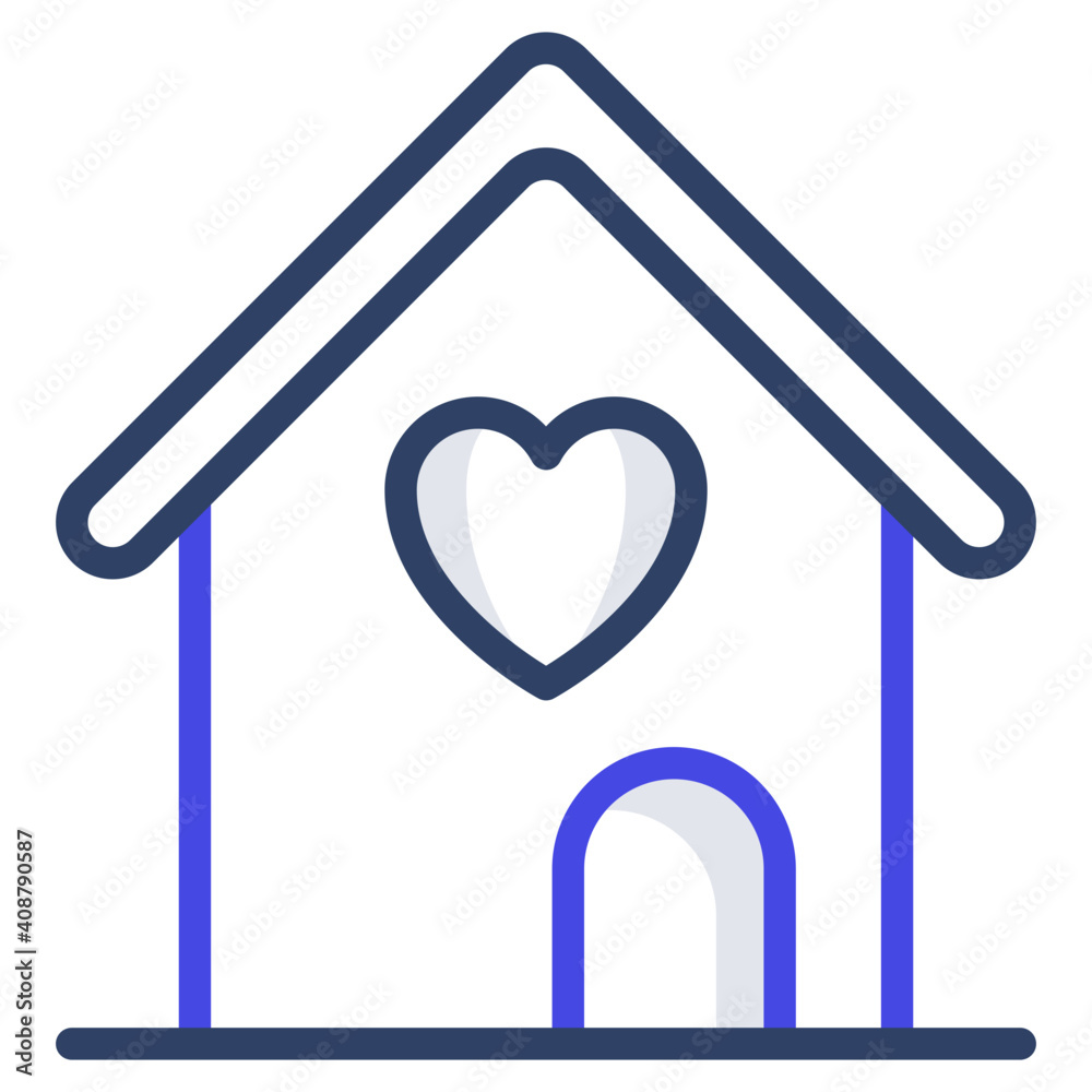 House with heart, linear design og home love House with heart, linear design og home love