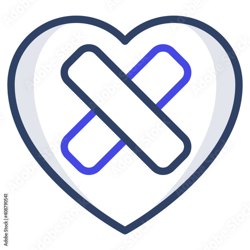 An icon design of heart bandage