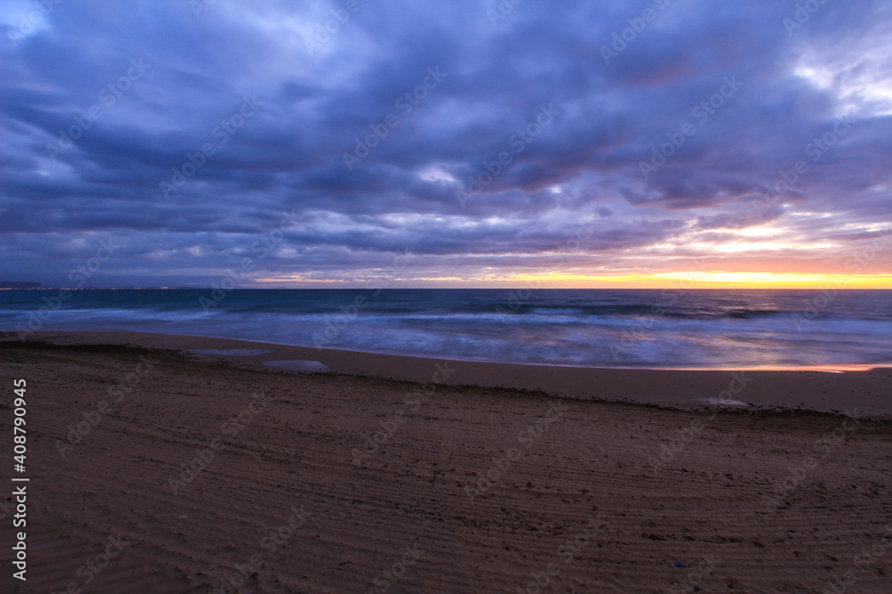 Sunrise on the beach in Arenales del Sol, Alicante Sunrise on the beach in Arenales del Sol, Alicante