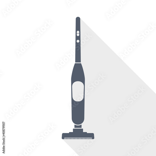 Wireless vacuum cleaner flat design vector icon