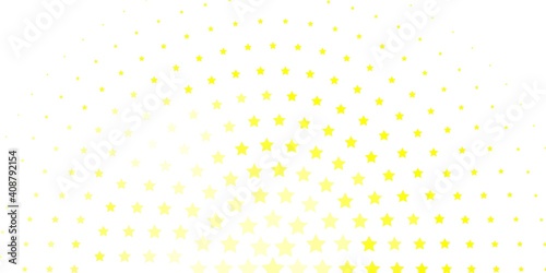 Light Yellow vector texture with beautiful stars.