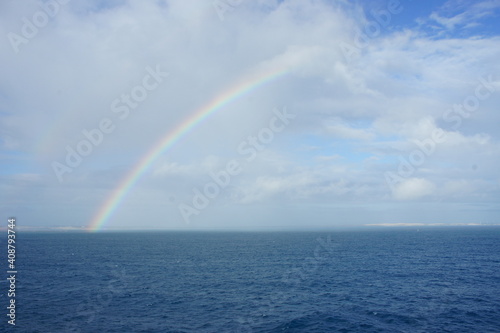 rainbow over the sea