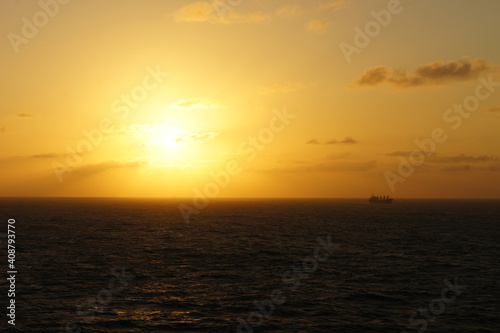 sunset over the sea