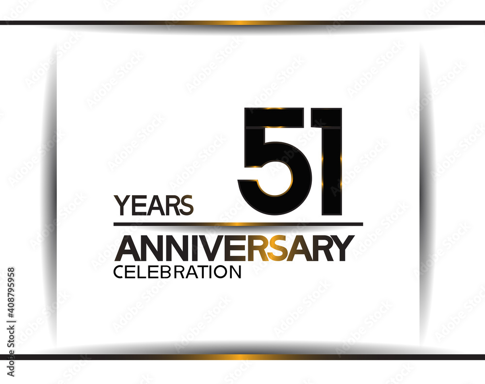 51 years anniversary black color simple design isolated on white background can be use for celebration, party, birthday and special moment 51 years anniversary black color simple design isolated on white background can be use for celebration, party, birthday and special moment