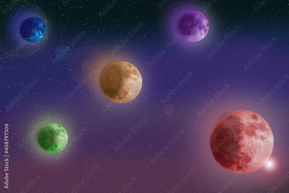 A group of imaginary planets in the galaxy