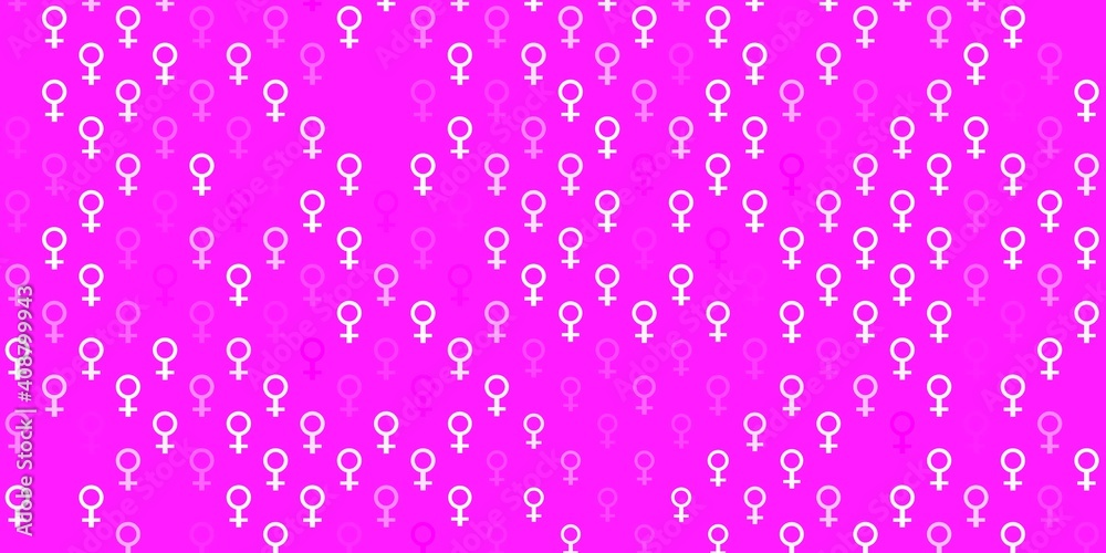 Light Pink, Yellow vector texture with women rights symbols. Light Pink, Yellow vector texture with women rights symbols.