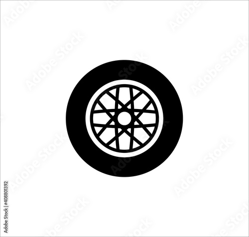 car wheel icon, vector illustration. symbol