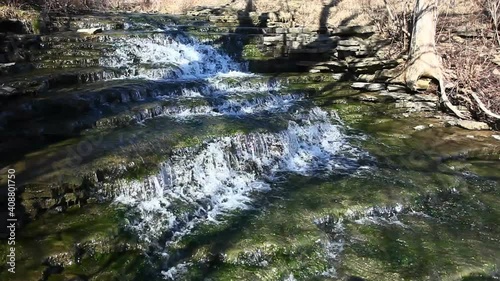 Scene of Billy Monkley Falls in Ontario, Canada photo