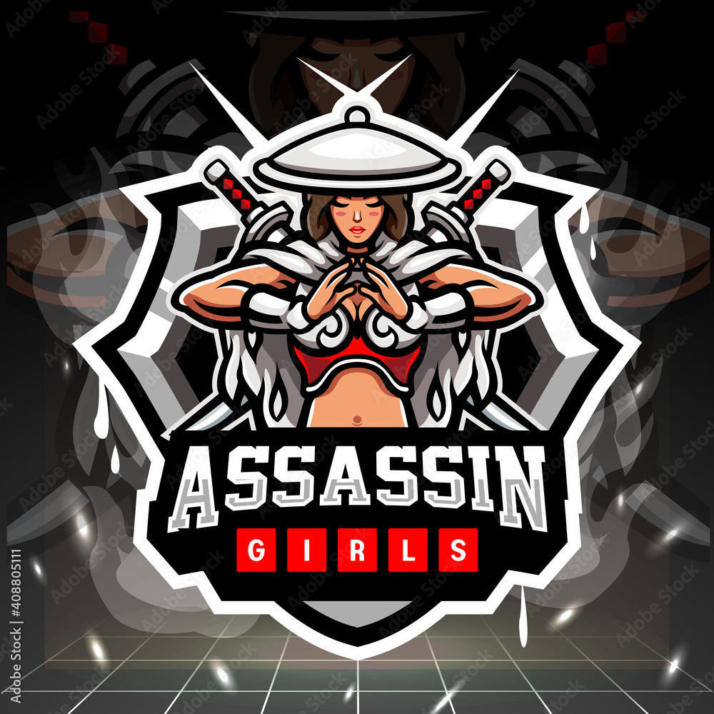 Assassin mascot. esport logo design 