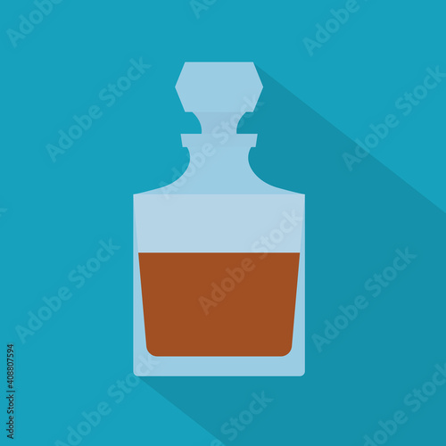 hard liquor carafe, decanter  - vector illustration