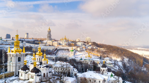 Kiev Pechersk Lavra in winter. Kiev.