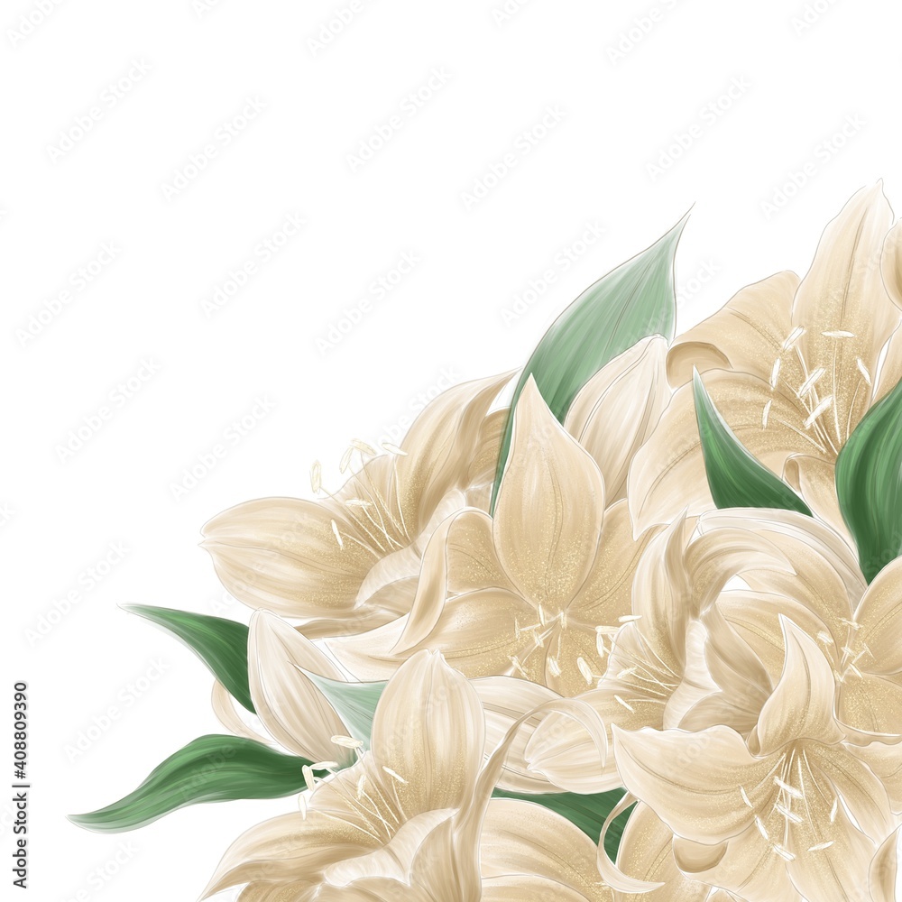 Frame_of_a_bouquet_of_lily_flowers