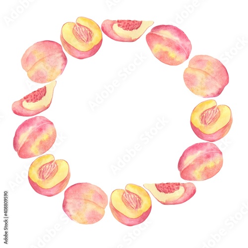 Round_peach_fruit_frame 