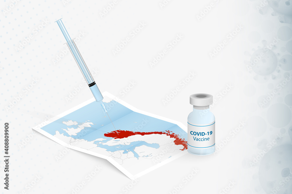 Norway Vaccination, Injection with COVID-19 vaccine in Map of Norway. Norway Vaccination, Injection with COVID-19 vaccine in Map of Norway.