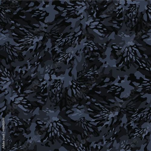 Geometric camouflage texture seamless pattern. Abstract modern military camo endless background. Ornament for fabric, fashion and vinyl wrap print. Vector illustration.