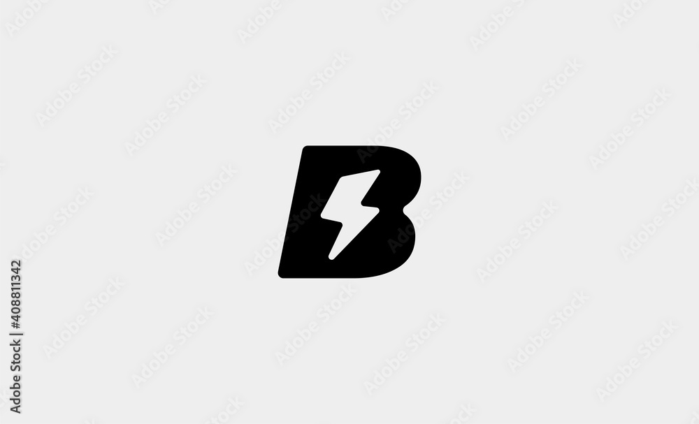 letter B Bolt Logo Vector Design Icon Illustration letter B Bolt Logo Vector Design Icon Illustration