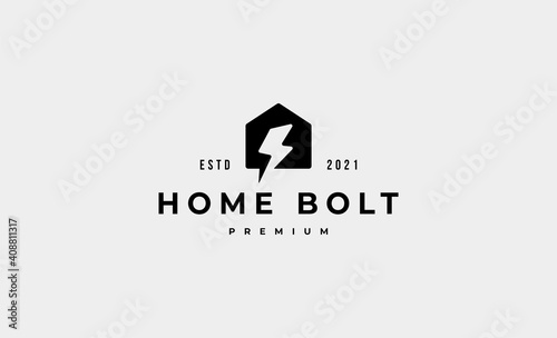 Home Bolt Logo Vector Design Icon Illustration