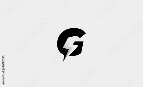  Letter G Bolt Logo Vector Design Icon Illustration