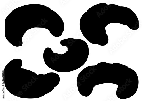 Croissants buns for tea in a set.