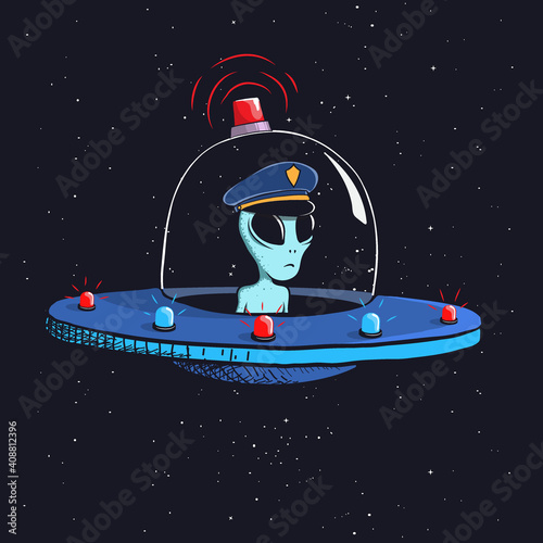 Alien patrols space