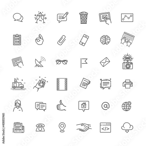 Thin line icons set. Icons for marketing