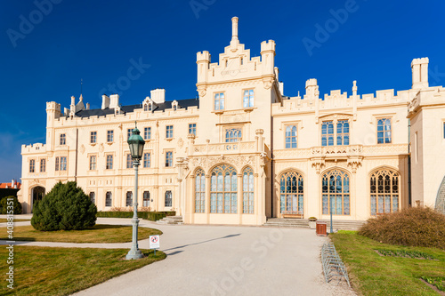 Lednice Castle in Southern Moravia  Unesco site  Czech Republic