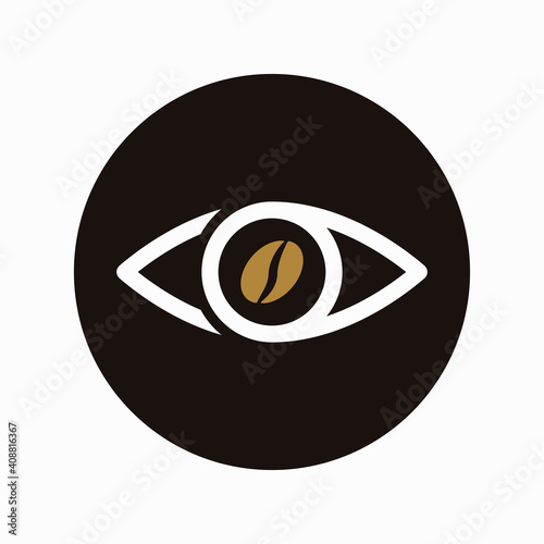 Eye cat with coffee icon design vector illustration