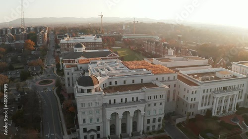 A high angle footage is from the Belmont University campus in Nashville, USA
