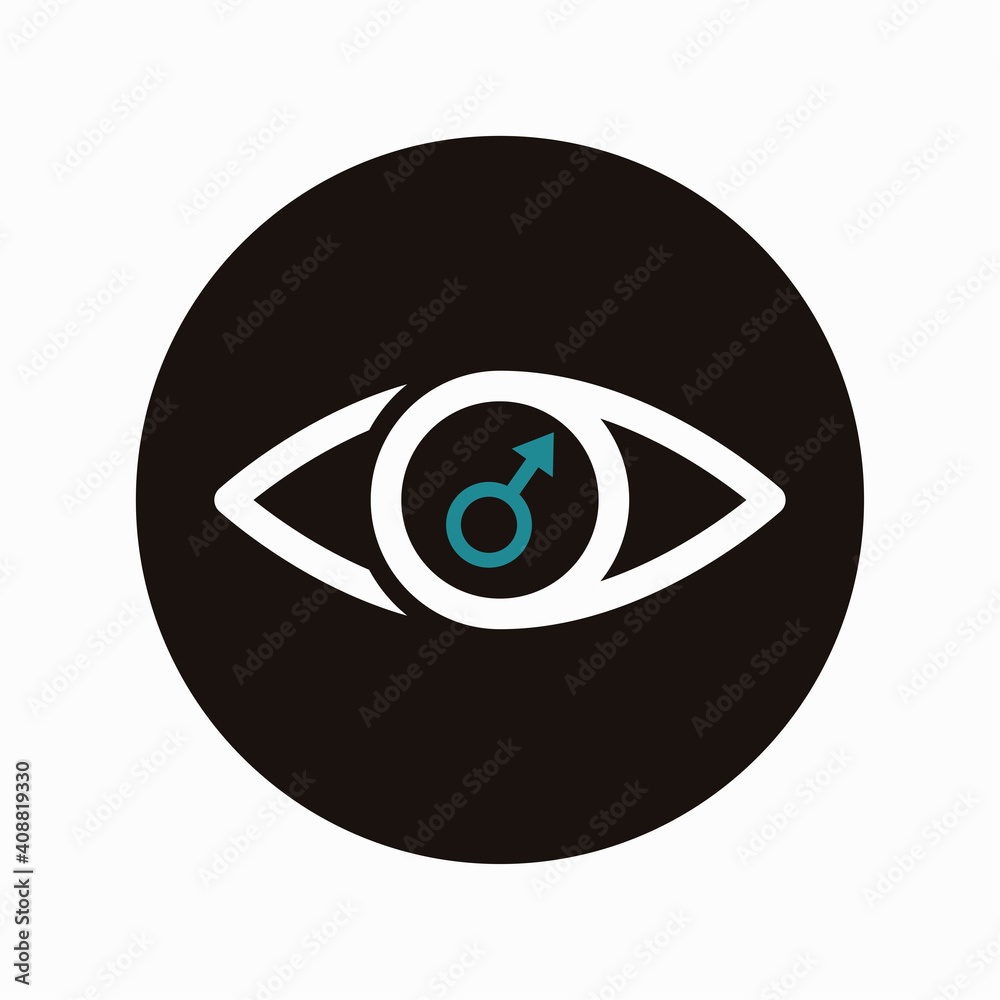 Eye line with male icon design vector illustration Eye line with male icon design vector illustration