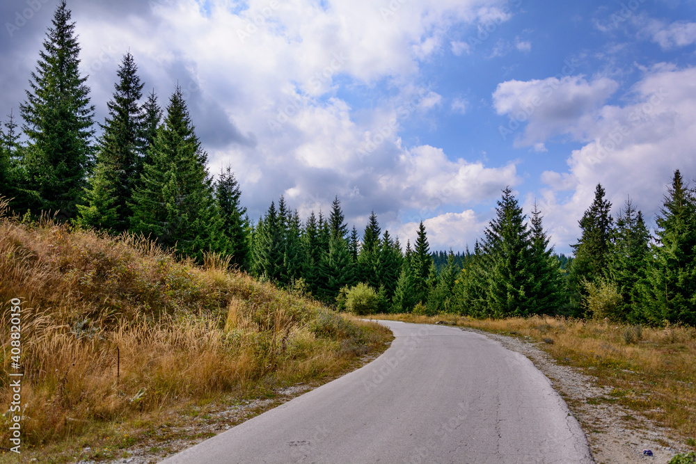 Road through the beautiful mountain