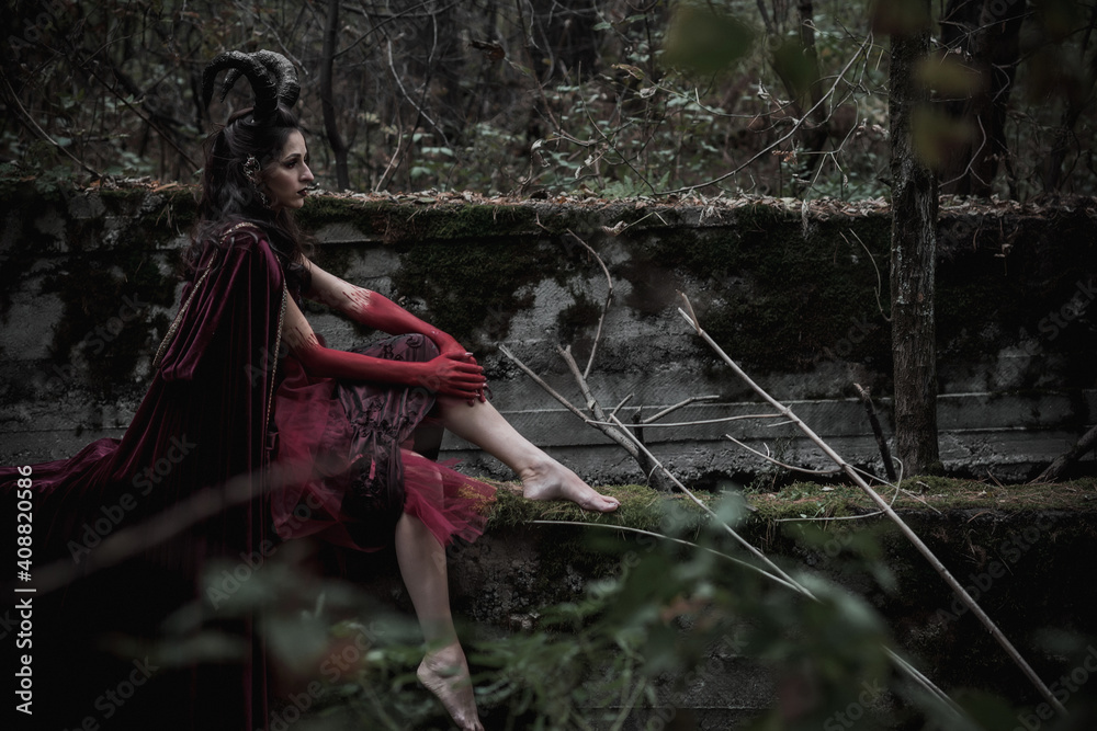 Dark fairy in the forest Dark fairy in the forest
