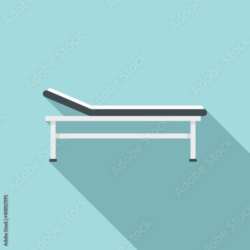Magnetic resonance imaging bed icon. Flat illustration of magnetic resonance imaging bed vector icon for web design