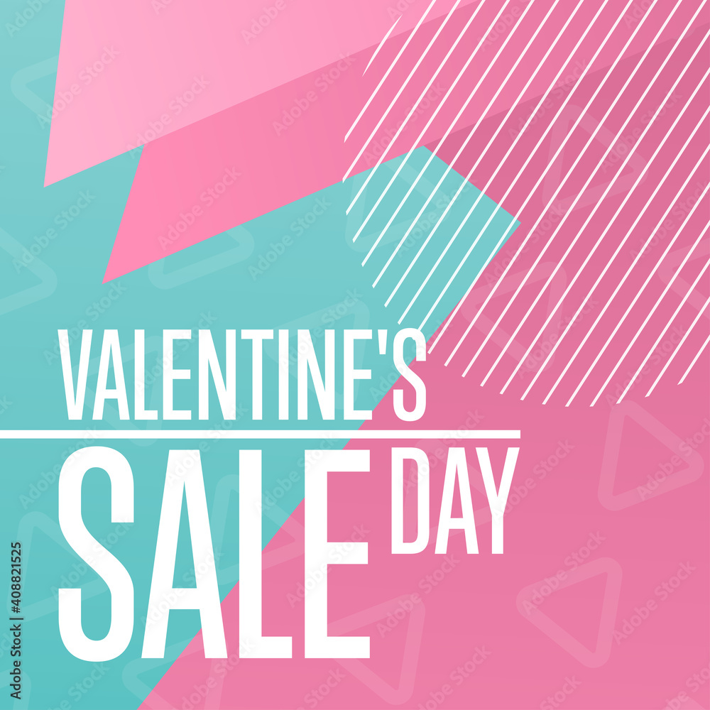 Valentine's Day. Holiday sale and special offer concept. Template for background, banner, card, poster with text inscription. Vector EPS10 illustration.