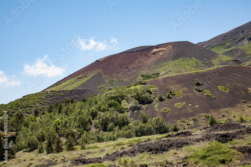 Monti Sartorius, a group a volcano domes at the north-eastern flank of Mount Etna, Sicily, Italy photo