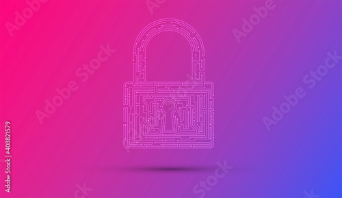 icona, lucchetto, sicurezza, dati, informatica