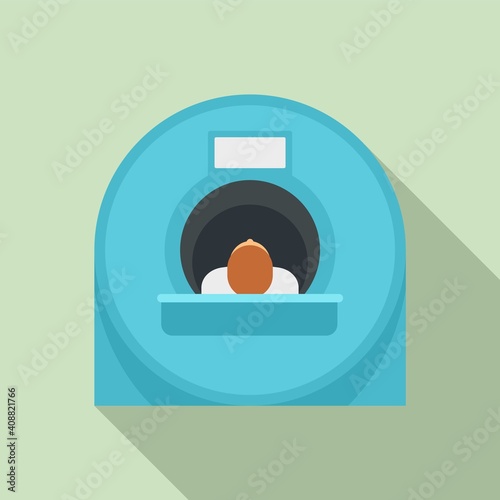 Man resonance imaging diagnostic icon. Flat illustration of man resonance imaging diagnostic vector icon for web design