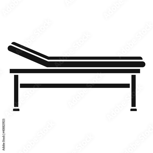 Magnetic resonance imaging bed icon. Simple illustration of magnetic resonance imaging bed vector icon for web design isolated on white background