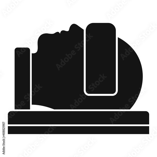 Magnetic resonance imaging head icon. Simple illustration of magnetic resonance imaging head vector icon for web design isolated on white background