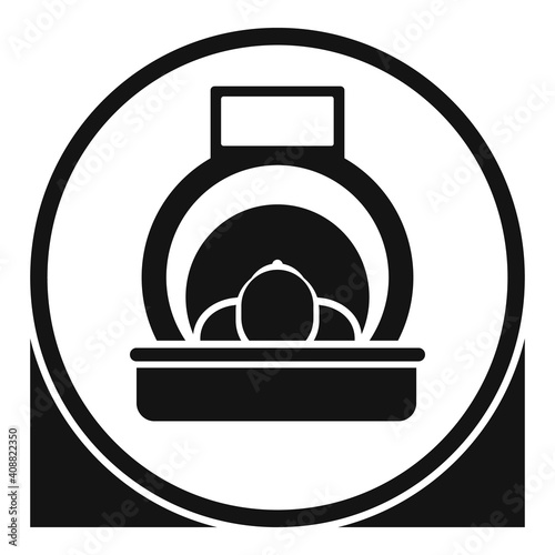 Man resonance imaging diagnostic icon. Simple illustration of man resonance imaging diagnostic vector icon for web design isolated on white background