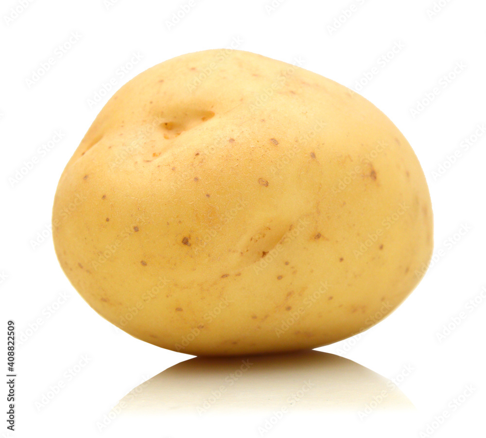 New potato isolated on white background close up New potato isolated on white background close up