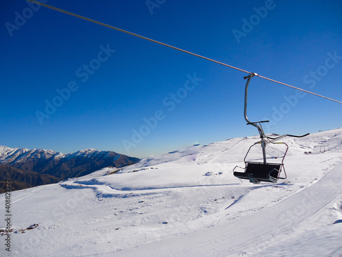 ski lift chairs at ski station