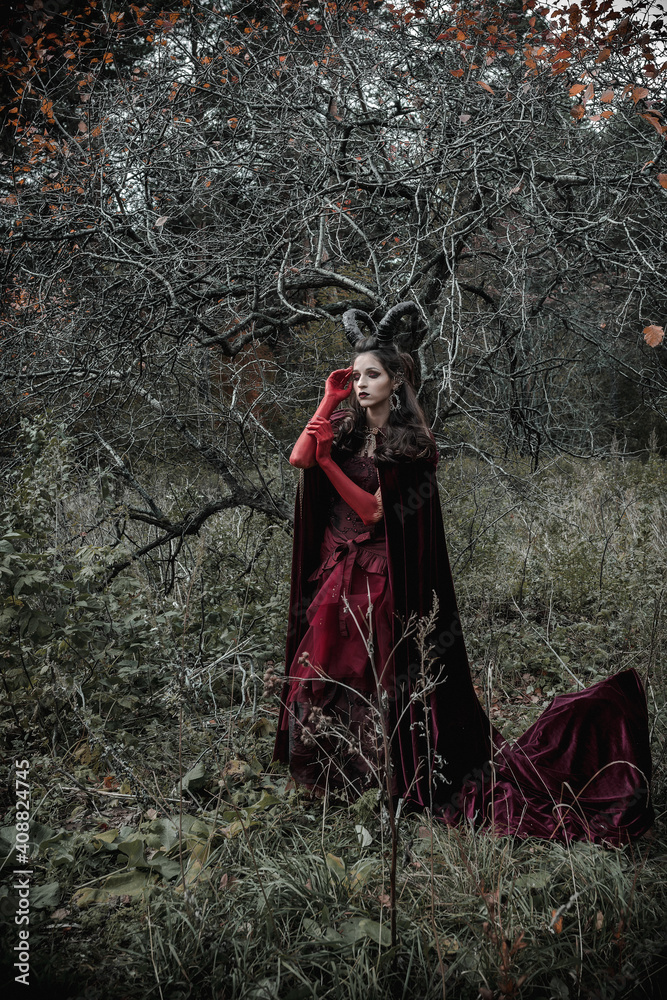 Dark fairy in the forest Dark fairy in the forest