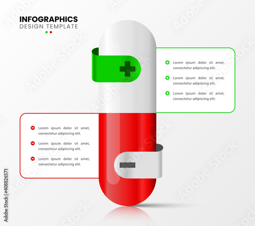 Infographic design template. Creative concept with 2 steps.