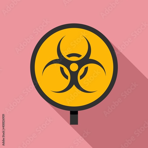 Biohazard sign icon. Flat illustration of biohazard sign vector icon for web design