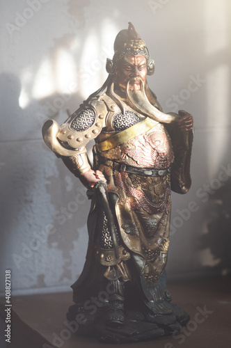 God statue of Guan Yu in the temple