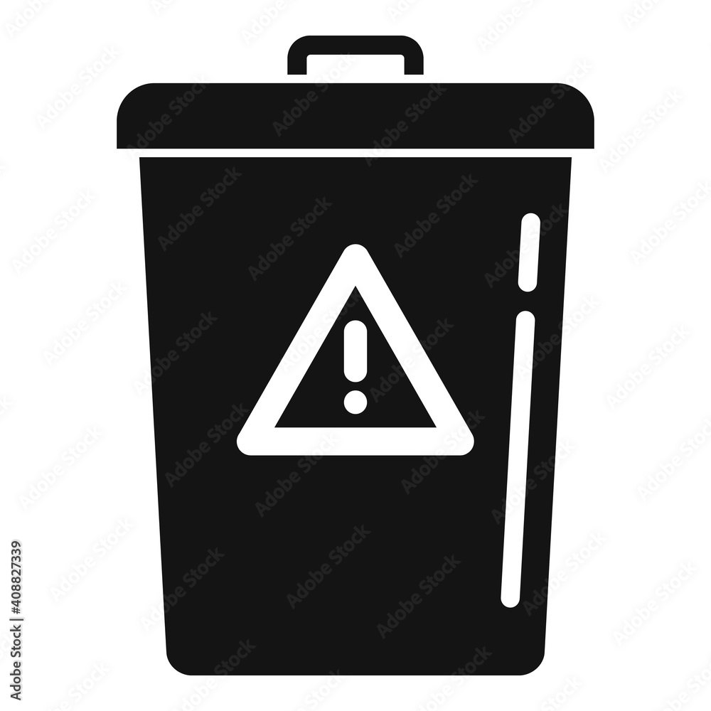 Garbage bin icon. Simple illustration of garbage bin vector icon for web design isolated on white background Garbage bin icon. Simple illustration of garbage bin vector icon for web design isolated on white background