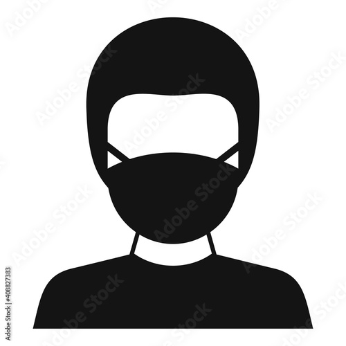 Biohazard lab man icon. Simple illustration of biohazard lab man vector icon for web design isolated on white background