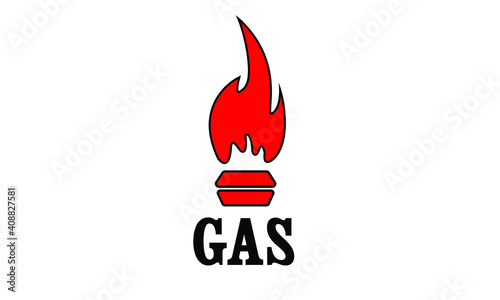 Natural gas methane in a gas burner